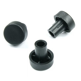 Pack of 50 Furniture Feet Furniture Gliders with 8 mm Pins/Bolts Diameter 16 mm (8 mm Spigot Diameter) - Black - Polypropylene (PP) - Round