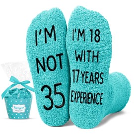 HAPPYPOP 35th Years Old Birthday Gifts for Women - Socks for 35 Year Old Men, Gift Ideas for 35 Year Olds, Best Gifts for 35 Year Old Woman Man