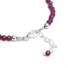 GemInspire Natural Ruby Beaded Bracelet, Pearl Cross Bracelet, Faith Hope