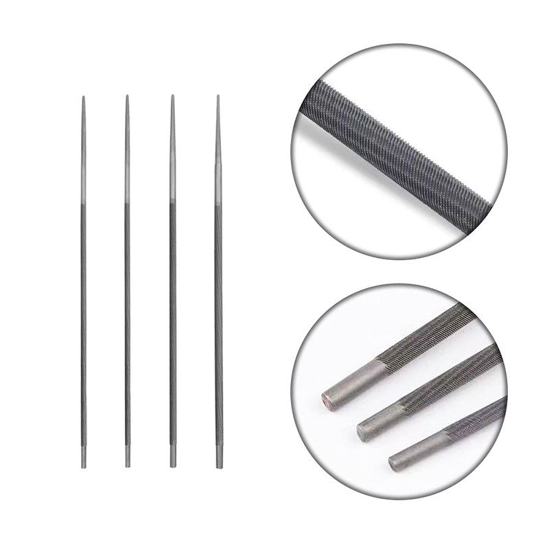 4 Pcs Chainsaw File,Chainsaw Sharpener Chain,Sharpening Round Files for Sharpen