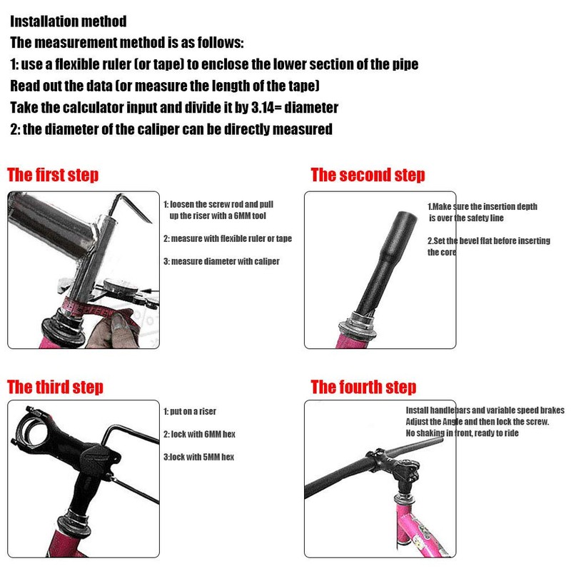 Vbest life Bike Stem Extender, Handlebar Raiser Head Up Adapter
