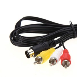 RUITROLIKER 1.8m Audio Video Cable AV 9Pin to RCA Composite Cable Connection for Genesis 2 3
