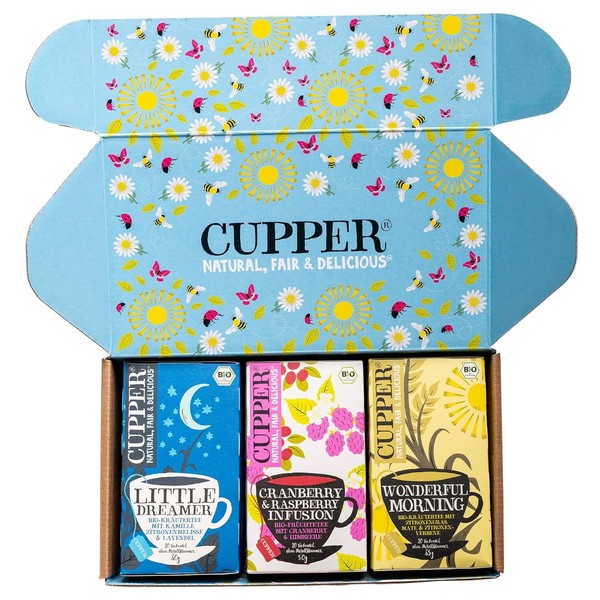 Cupper Bio Tee Set "Perfect Day", Tee Geschenkset, Früchtetee, Kräutertee,