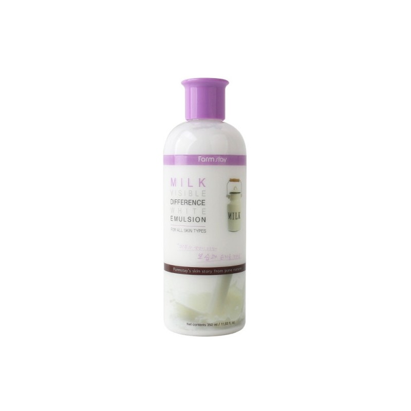 Farmstay Milk Visible Difference White Emulsion 350ml / 팜스테이 밀크