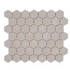Daltile Nova Falls Gray 10in x 12in Glazed Ceramic Hexagon Mosaic Tile 9.7 sqft