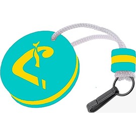 Cressi Unisex Adult Floating Keychain Float Keyring - Turquoise/Yellow, One Size