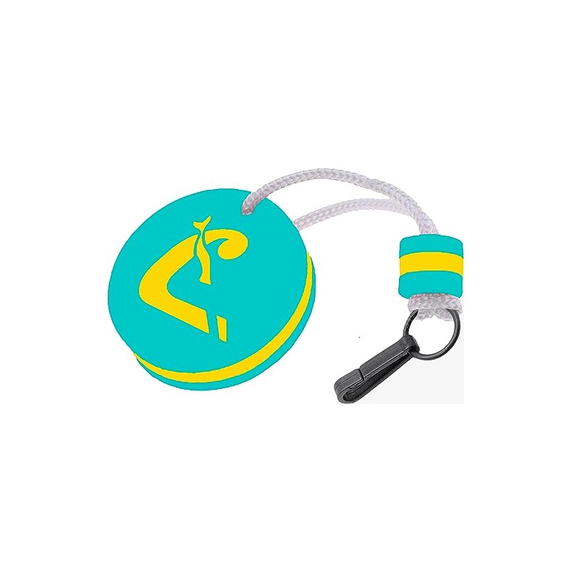 Cressi Unisex Adult Floating Keychain Float Keyring - Turquoise/Yellow, One
