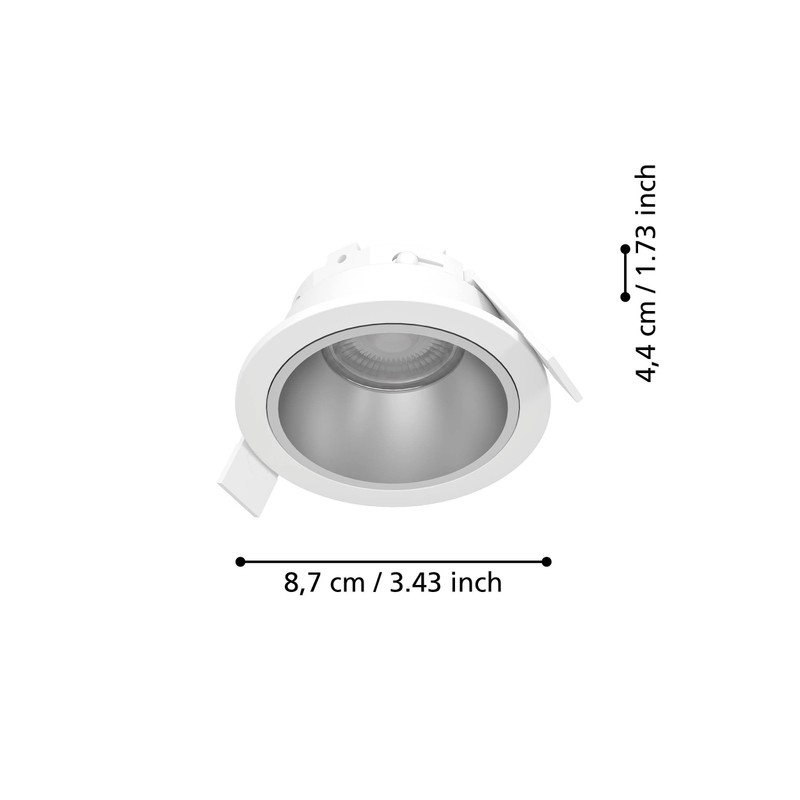 Eglo faretti da incasso Yebra Ø 8,7 cm, spot soffitto
