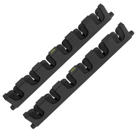 Booms Fishing WV5 Rod Stand Wall Mount Rod Holder Space Saving Easy Install Black