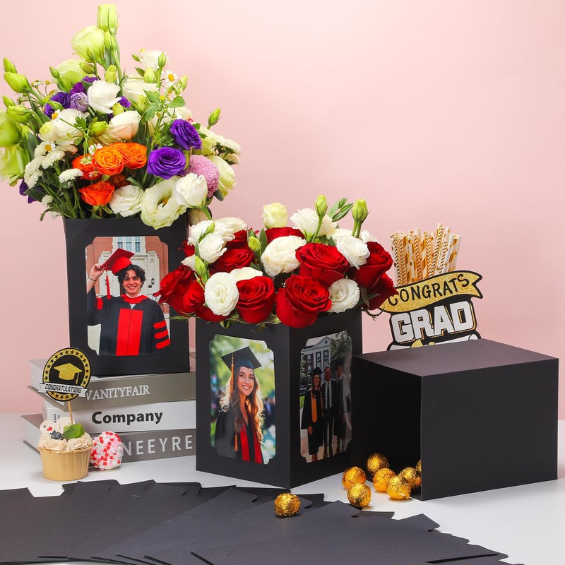 EQOREIIN 15 Pack Graduation Box Centerpieces for Table 6/7 In