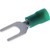 TRUSCO TBVF5.5-4-G Crimp Terminals with Insulated Coating, Diffusion, Y-Shape, Pack