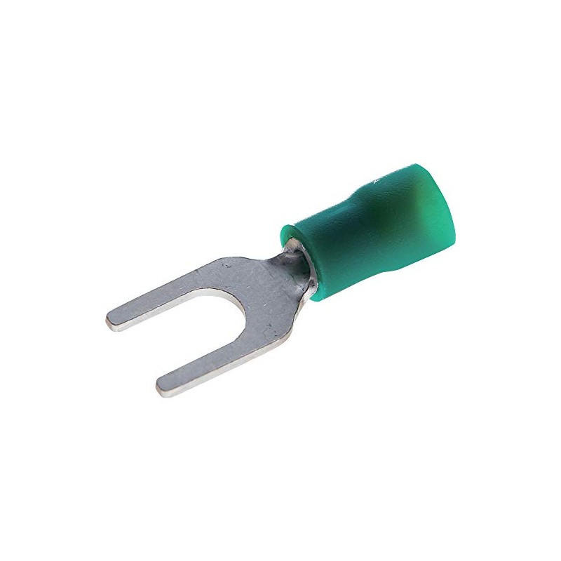 TRUSCO TBVF5.5-4-G Crimp Terminals with Insulated Coating, Diffusion, Y-Shape, Pack