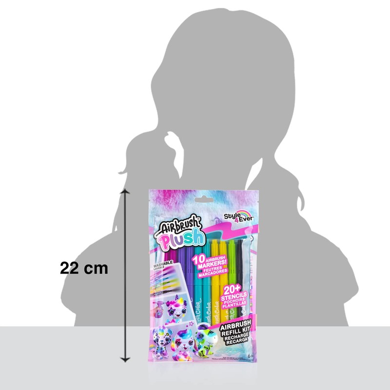 Canal Toys OFG 256 Airbrush Plush Refill, Multi-Colour, 12 x