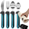BUNMO Adaptive Utensils for Elderly, Arthritis, Weak Hand Grip, Tremors