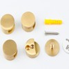 Ackron Mirror Brackets, 4Pcs Aluminum Wall Mount, Gold, 5-11mm Thick