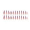 24 Pcs Almond Press on Nails Long Fake Nails Nude