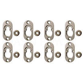 Button Fix Type 1 Metal Fix Bracket with Stainless Steel Retaining Spring for Fireproof Panels, Marine Interiors, Vibration and Shock Tested, Pack of 8