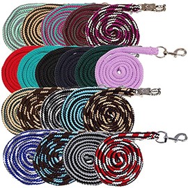 RL24 Reiterladen24 Basic HKM Lead Rope with Panic Hook 180 cm Mint/Grey