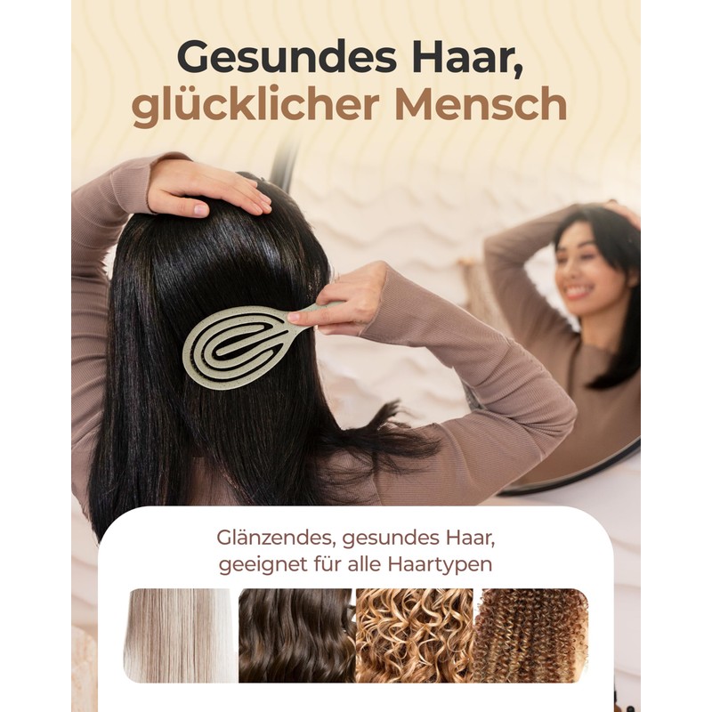 BellaValentino - 100% Biodegradable Wheat Straw Hair Brush - Environmentally