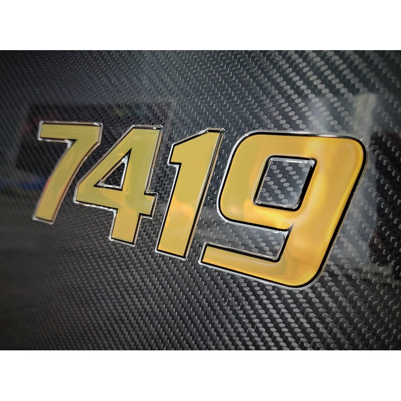 Domed 3D Boat Registration Numbers and Letters Sport Series (Gold/Black