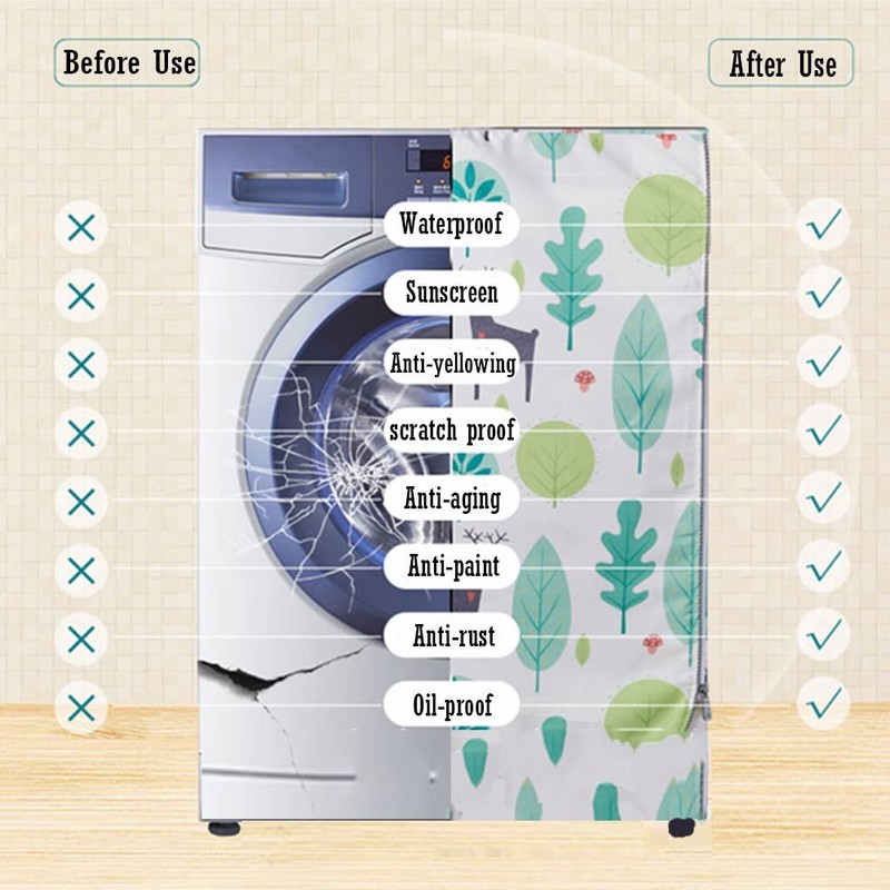 Odot Washer Dustproof Cover Front Load, Washing Machine Dryer Protector