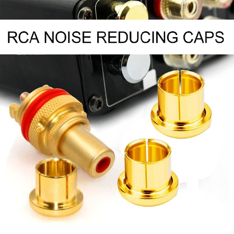 Benefischl Gold-Plated RCA Protective Cap Plug Short Circuit Socket Phono