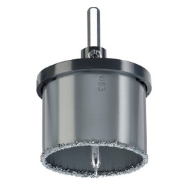 KWB Carbide Gritted Hole Saw 83 mm 499483 Case Cover Locating Plate and Pilot Drill)