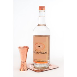 Sertodo Copper, Square Napa Bottle Coaster, Hand Hammered 100% Pure Copper, 5.5 Inch square, Single