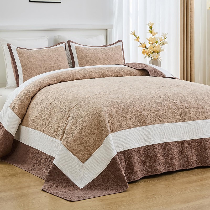 DDUOXIN Lightweight King Bedspread 120"x120" - 100% Cotton Reversible Oversized