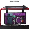 Wheelchair Side Bag, Wheelchair Armrest Storage Pouch with Cup Holder