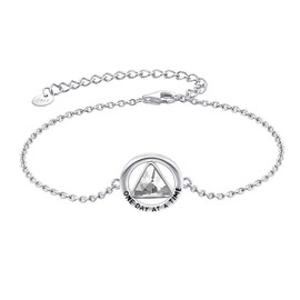 YAFEINI AA Recovery Bracelet 925 Sterling Silver Crystal AA Alcoholics Anonymous Recovery Sobriety Sober Jewelry Gifts For Women (AA Recovery Bracelet)