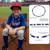 Fupapa Baseball Beaded Cross Necklaces, League Team Colors Baseball Necklace,