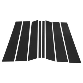 Hihaha Door Pillar Window Trim for Lincoln MKX 2007-2014 Front Rear Left Right Anti Scratch Sticker Pillar Posts Door Outer Exterior Cover 8 Pcs Black