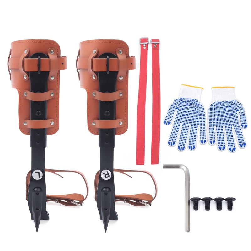 DreamRcoach Tree Climbing Spikes Set, Adjustable Climbing Set, Climbing Spike