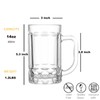 COKTIK 2 Pack Heavy Large Beer Glasses with Handle -