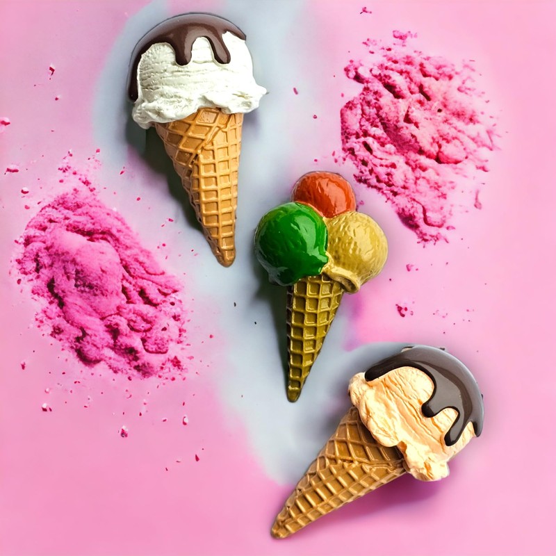 3d Fridge Magnets, Cute Fun Decorative Magnets, Icecream Fridge Magntes