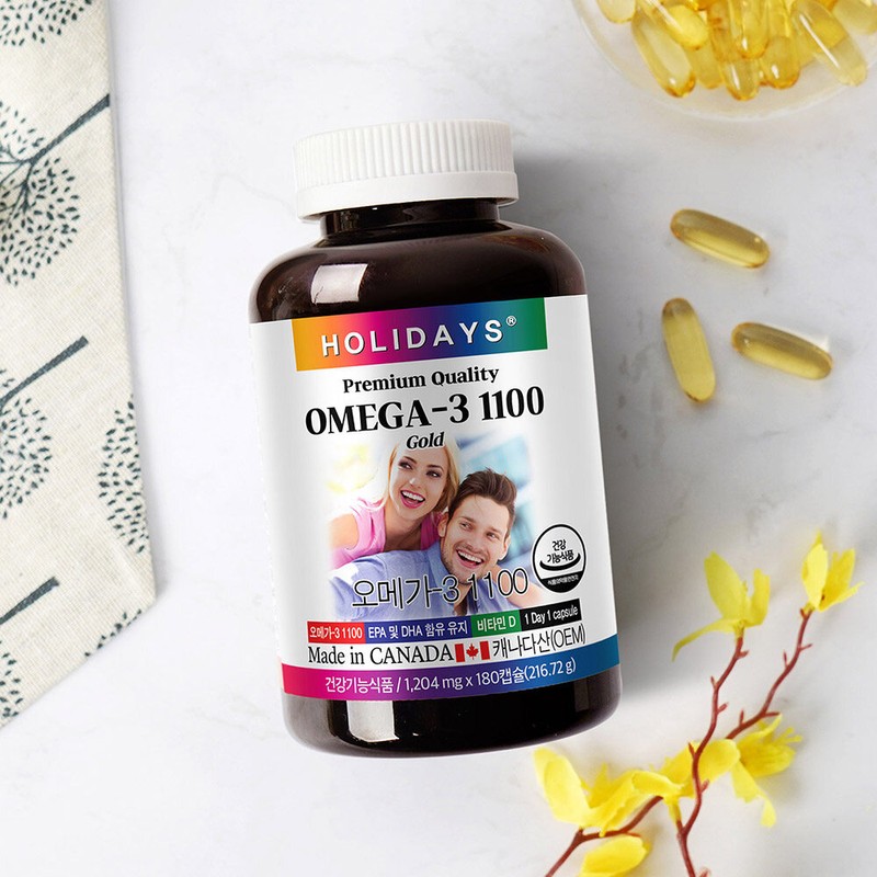 Holidays Omega 3 1100 180 capsules 1 bottle (6 months