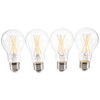 Satco S12463 8 Watt A19 LED Bulb, Clear, 3000K, Medium