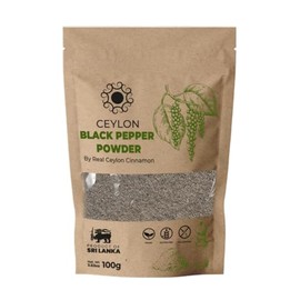 Real Ceylon Cinnamon - Ground Black Pepper from Sri Lanka 50g, 100g, 227g, 454g pack (100g)