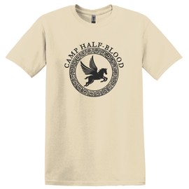 Camp Half Blood Shirt, Unisex Camp Half Blood T-shirts for Men and Women (S, Sand)