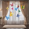 Zakora 24Pcs Realistic 3D Butterfly Stickers, Blue, Yellow