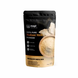 MAPL Fuller's Earth Powder (100% Pure Multani Mitti Powder) | Natural Fuller’s Earth Clay Face Mask for Skin Cleansing & Oil Control | Herbal Calcium Bentonite Face Pack | 7.055 oz (200g)