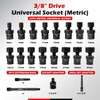 AKM TOOL 3/8" Drive Universal Impact Socket Set, 20 Piece
