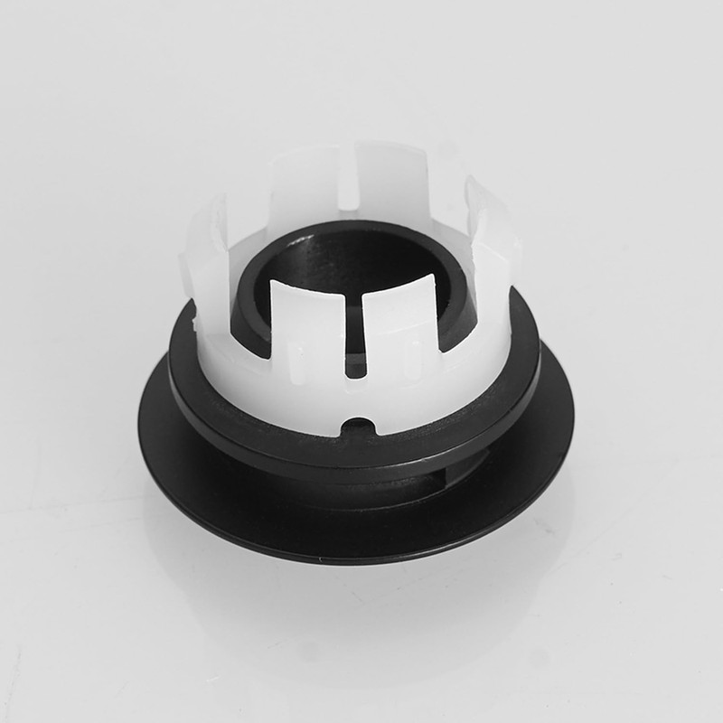 Homevacious Sink Basin Trim Overflow Cover Matte Black Brass Insert