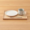 MUJI MDC80A2S Wooden Square Tray, Natural, Approx. Width 13.8 x