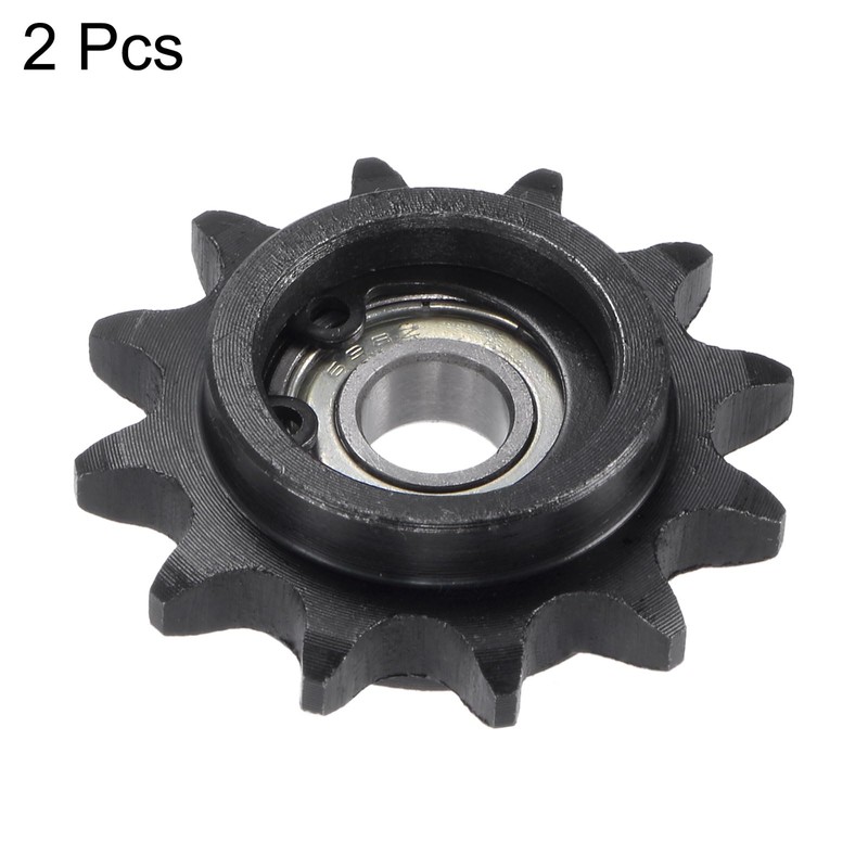 sourcing map Chain Idler Sprocket 8mm Bore, 12 Tooth Sprocket