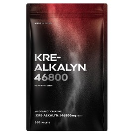 KRE-ALKALYN 46,800 クレアルカリン(特許成分) 高純度クレアチン 高効率・高吸収 錠剤360粒 １日あたり1.56ｇ 30日分 国内GMP認定工場製造