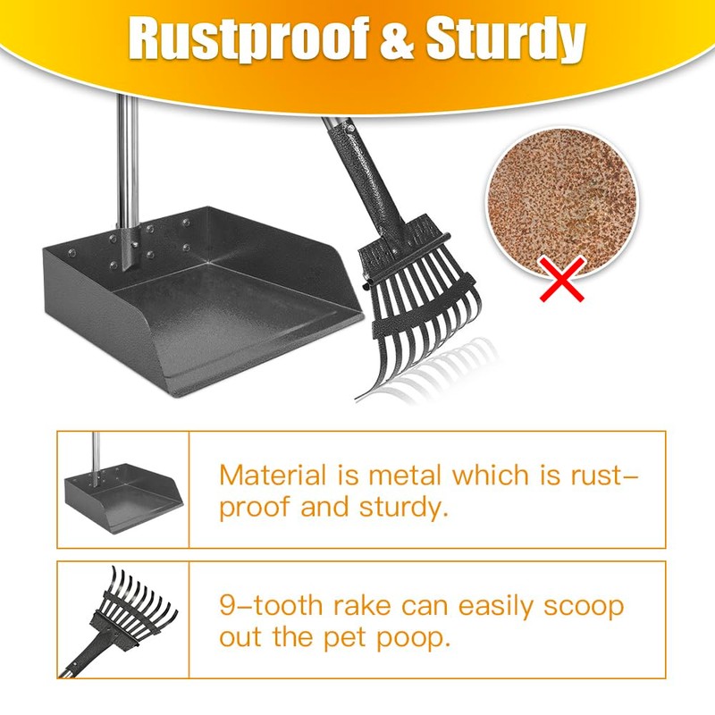 TOOGE Larger Pooper Scooper for Large Dogs, Dog Pooper Scooper