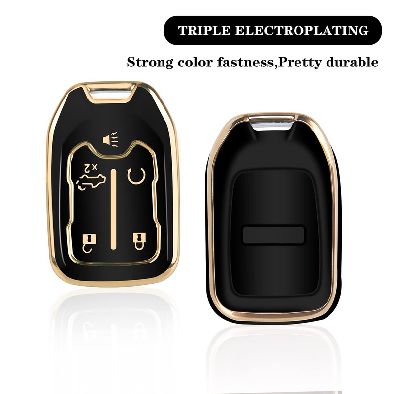 MILD EAST for GMC Key Fob Cover with Keychain,Compatible with