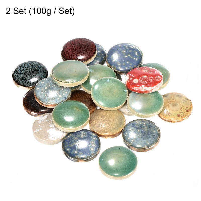 sourcing map 200g Ceramic Mosaic Tiles for Craft Supplies, Large